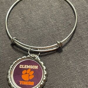 Clemson Tigers Silver Bracelet